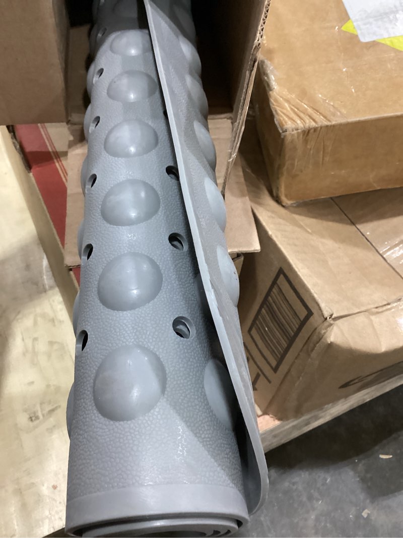 Condition photo showing As Is for othway square shower mat 32x32, tpe non-slip shower mats with drain holes and suction cups, walk-in mat for inside shower stall, anti-slip for elderly kids (dark grey)