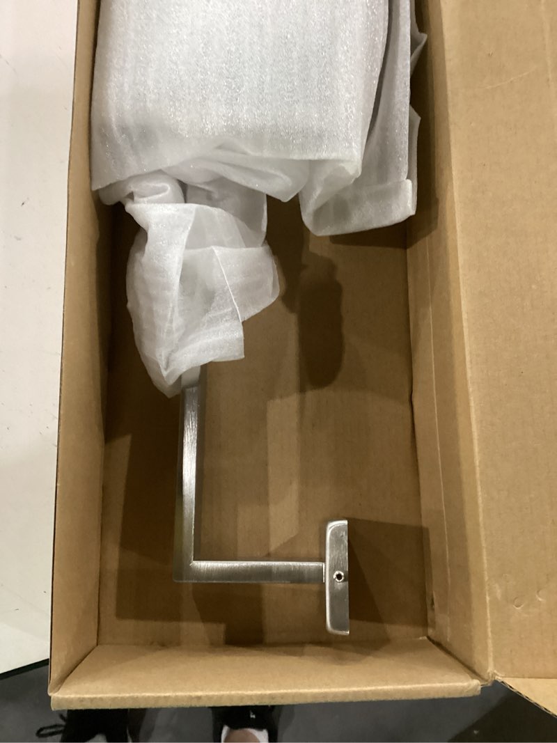 Condition photo showing Good Condition for nearmoon 5 pieces bathroom hardware set 304 stainless steel, square towel rack kit - 24" towel rod + towel ring + toilet paper holder + 2 robe hooks, wall mounted bath accessories (brushed nickel)