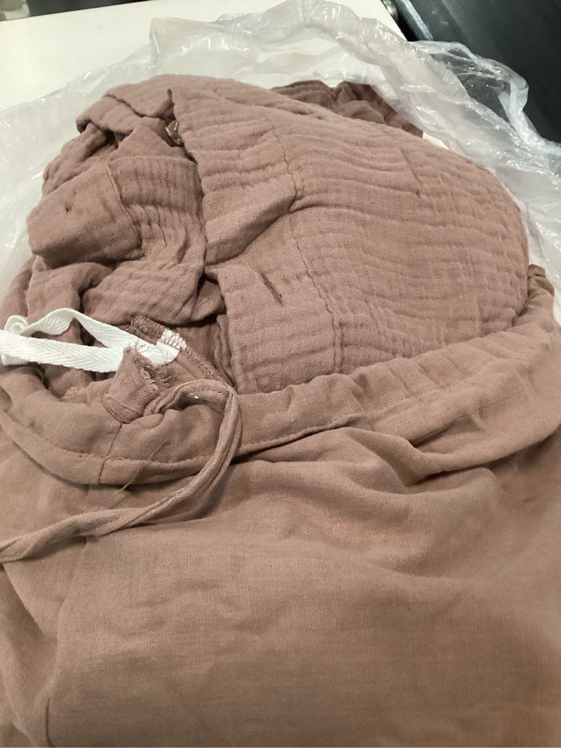 Condition photo showing Good Condition for organic airy gauze duvet cover set, twin, fig