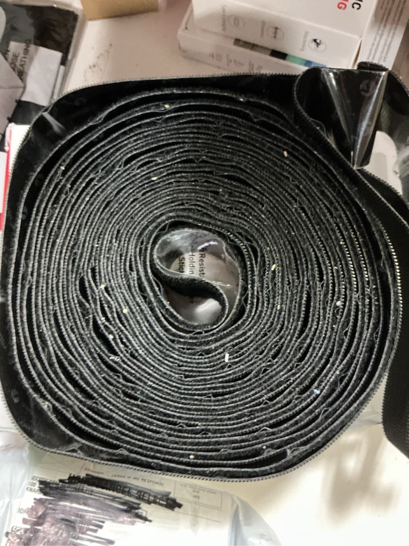 Condition photo showing As Is for VELCRO Brand Heavy Duty Tape | 16 Foot Roll | Strong Sticky Back Adhesive Holds up to 10 lbs | Industrial Strength Fasteners for Indoor or Outdoor Use | 1-1/2in Width, Black (VEL-30838-USA) 16ft Heavy Duty Mounting Tape Black