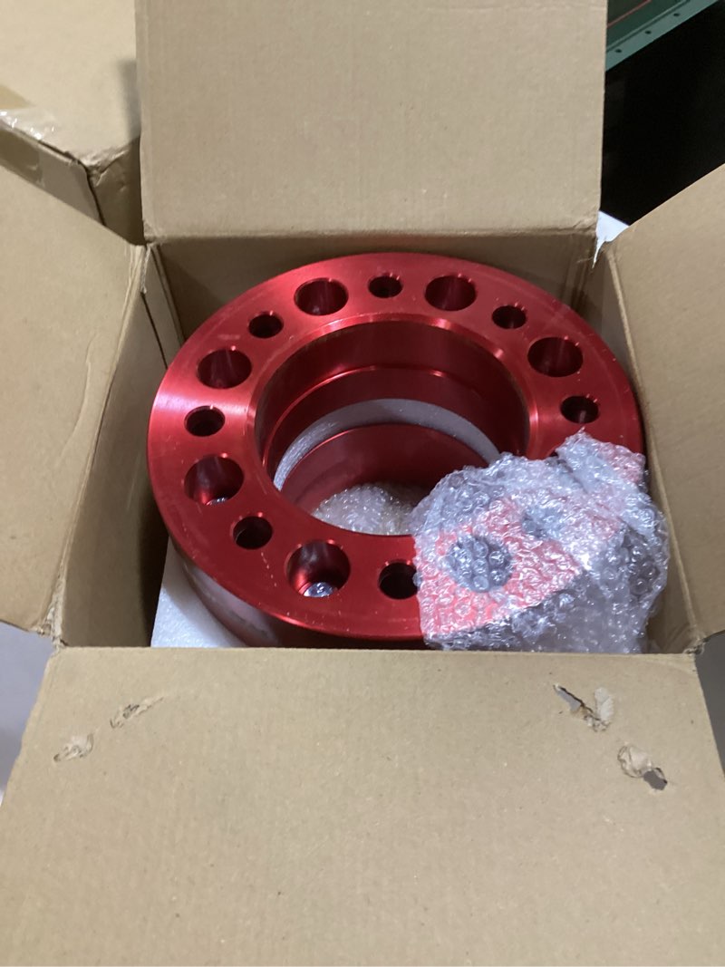 Condition photo showing Good Condition for rough country 2" wheel spacers for ford f-250/f-350 superduty 4wd (2003-2026) - fits 8x170mm bolt pattern, anodized red, 2 pcs