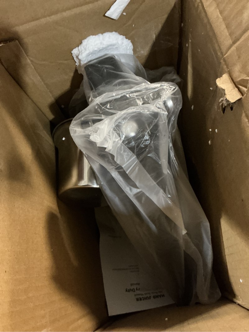 Condition photo showing Good Condition for manual fruit juicer hand press - effortless cast iron citrus squeezer for home - 304 stainless steel, dishwasher safe - extract fresh juice from pomegranate, orange, lemon - non-slip base