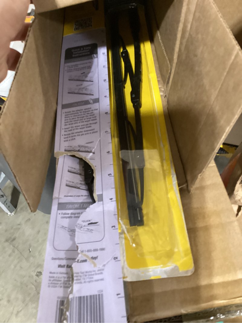 Condition photo showing As Is for rain-x 820146 weatherbeater wiper blades, 24" and 20" windshield wipers (pack of 2), automotive replacement windshield wiper blades that meet or exceed oem quality and durability standards 24" and 20" pack of 2