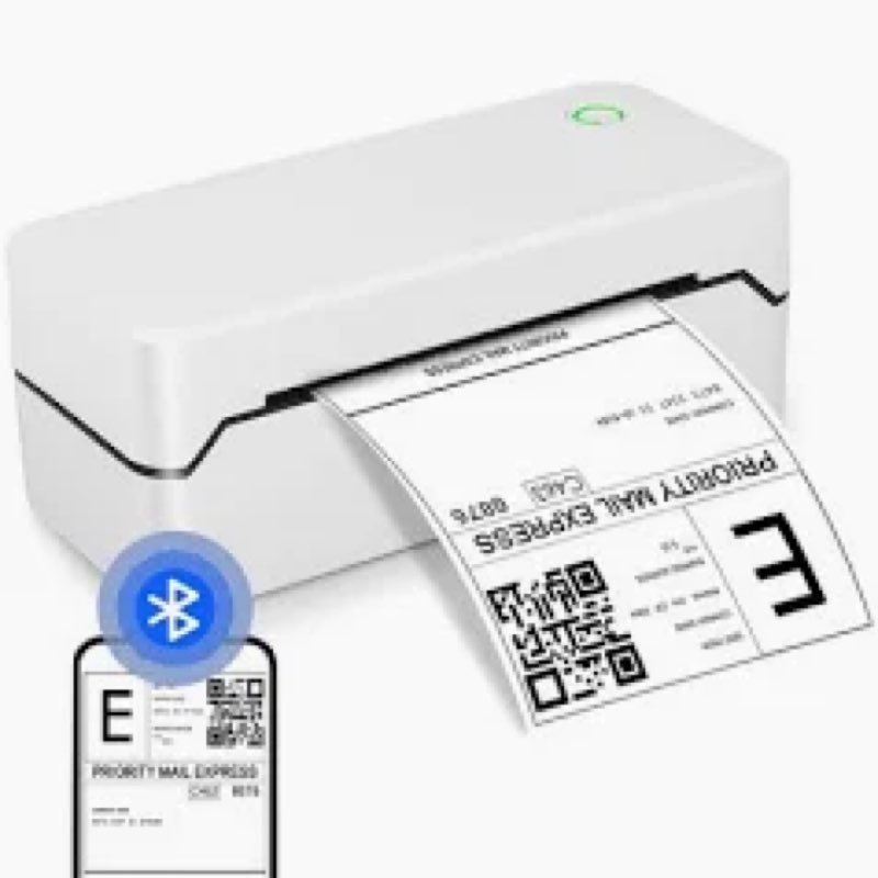 Bluetooth Thermal Shipping Label Printer, Wireless 4x6 Label Printer for Small Business, Compatible 
