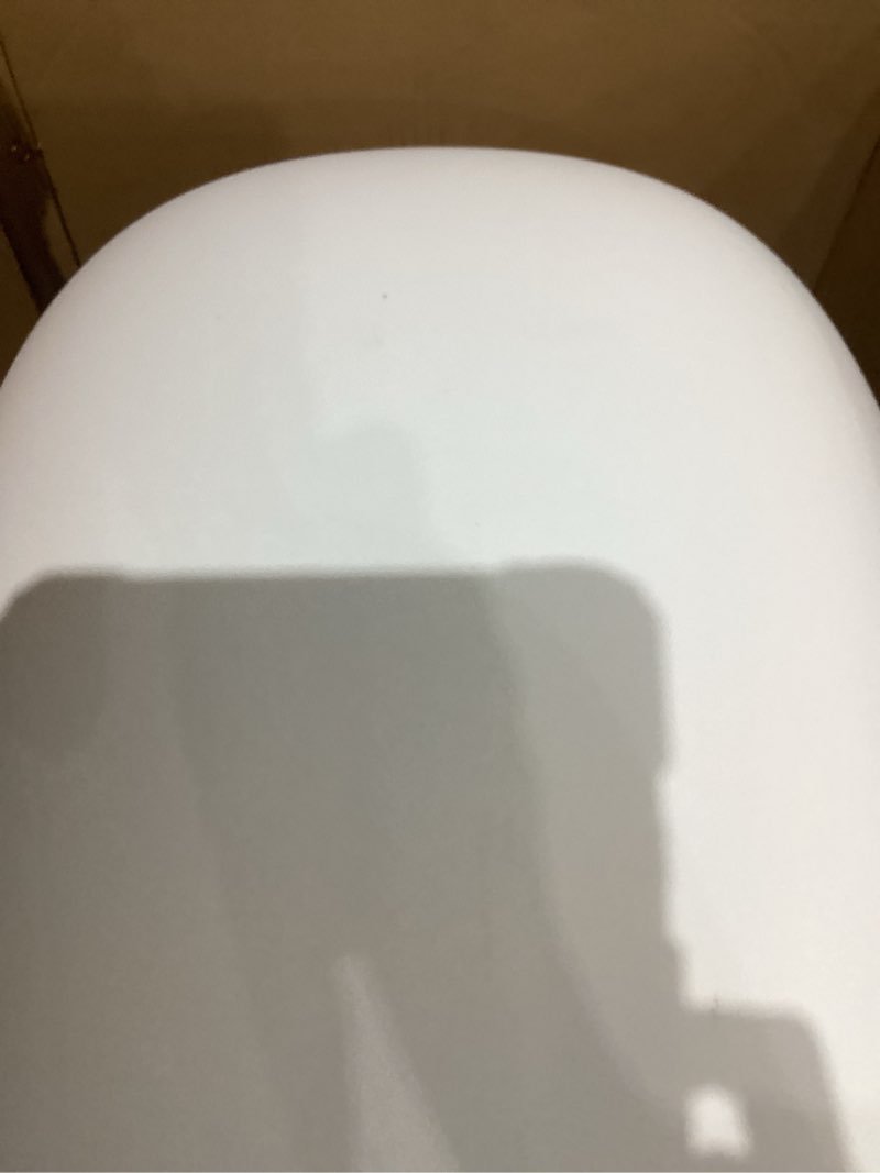 Condition photo showing As Is for MS!MAKE SURE Cat Litter Box, Large Covered Hidden Dog Proof Closed Modern Cat Litter Box Furniture with Scoop, for Odor Control and Less Tracking, Easy to Clean,26.7"x19.6"19.6", Snow White