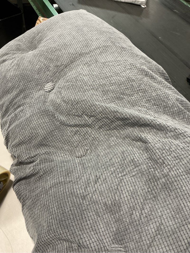 Condition photo showing Good Condition for Headboard Pillow Queen, Triangle Pillows for Headboard, Head Board Backrest Wedge Pillow for Reading Sitting Working, Daybed Pillows with Removable Cover for Bed Dorm Sofa, Dark Grey Dark Grey Queen