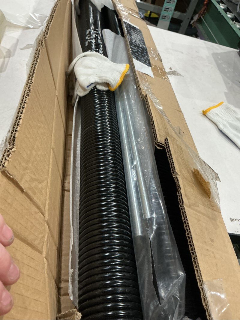 Condition photo showing As Is for garage door coated torsion springs 2'' (pair) with non-slip winding bars (0.207x2''x20'') 0.207x2"x20"