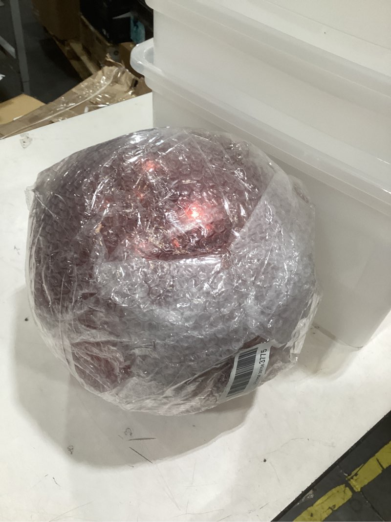 Condition photo showing As Is for nerien 12 inch gazing ball, stainless steel garden mirror globe, polished ornament sphere, hollow fl