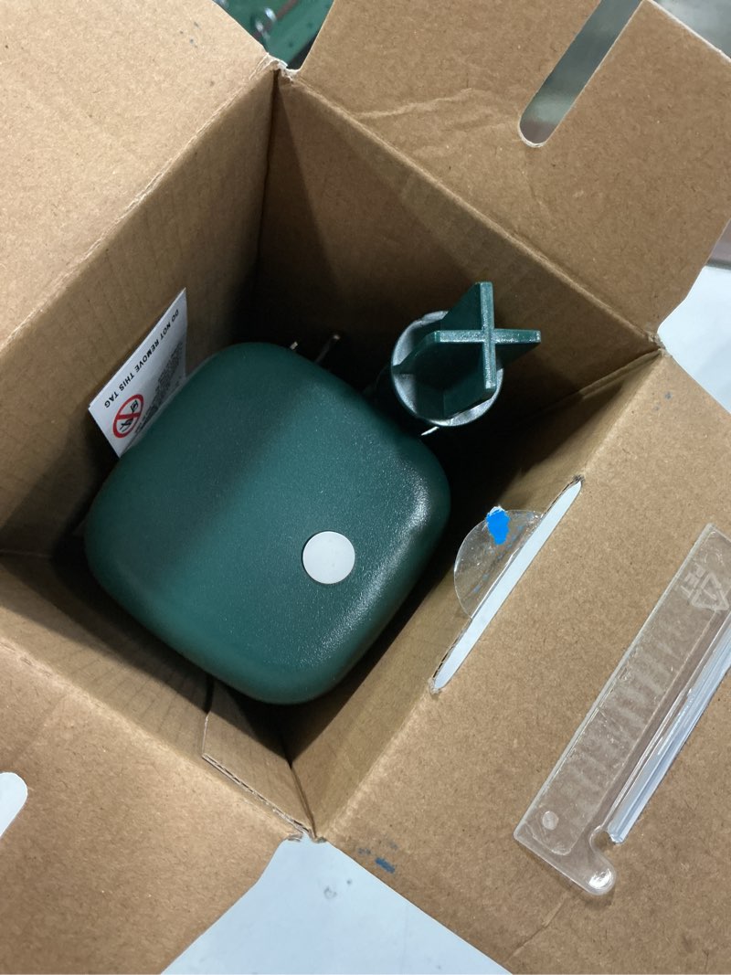 Condition photo showing As Is for Enbrighten wifi outdoor smart plug yard stake