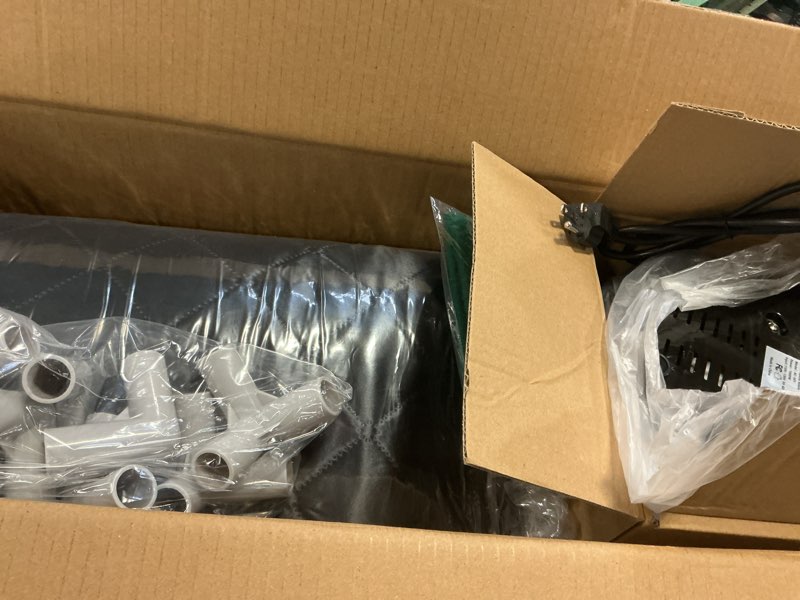 Condition photo showing Good Condition for Upgraded Sauna Box for Relaxation, Detoxification, Portable Sauna for Home with Steamer, Remote Control, Folding Chair, 9 Levels, 2.6’ x 2.6’ x 5.9’ Black