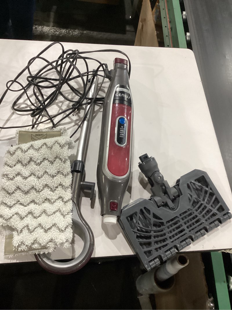 Condition photo showing Good Condition for *Not Tested* Shark Genius Hard Floor Cleaning System Pocket (S5003D) Steam Mop, Burgundy/Gray Steam Genius Premium
