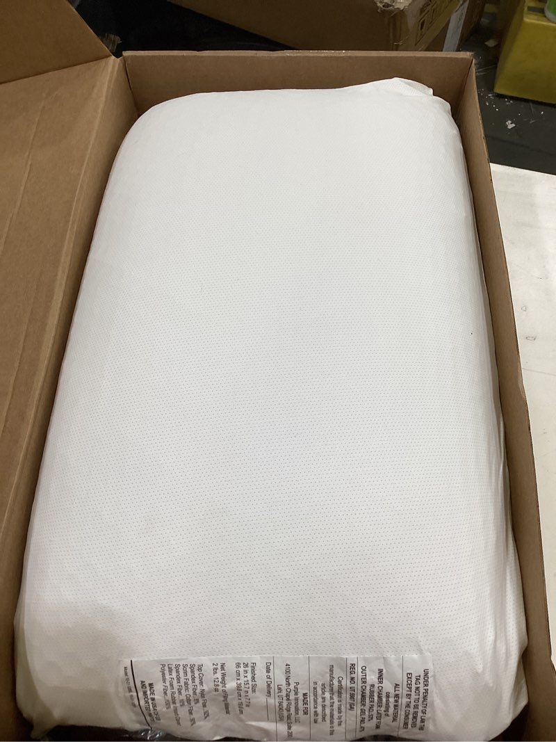 Condition photo showing As Is for Purple Harmony Pillow – Talalay Latex Foam Cooling Pillow for Combo or Side Sleepers, 360º Hex GelFlex Grid for No-Pressure Support and Luxurious Weightless Feel - Standard, Medium Feel, Tall Height Standard – Tall
