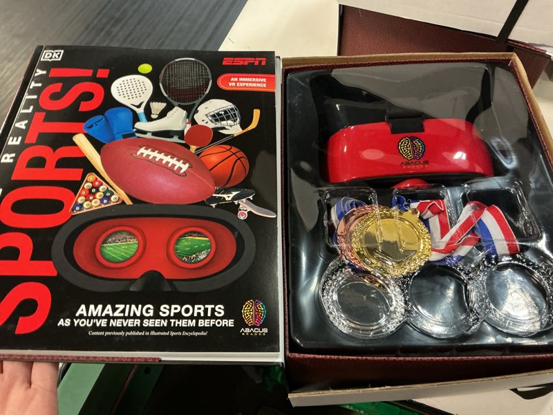 Condition photo showing New/Like New for abacus brands virtual reality espn gift box - illustrated interactive vr book and stem learning acti