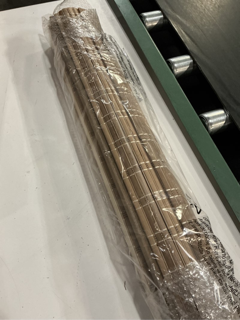 Condition photo showing New/Like New for (unknown size) cordless bamboo roman shades for window