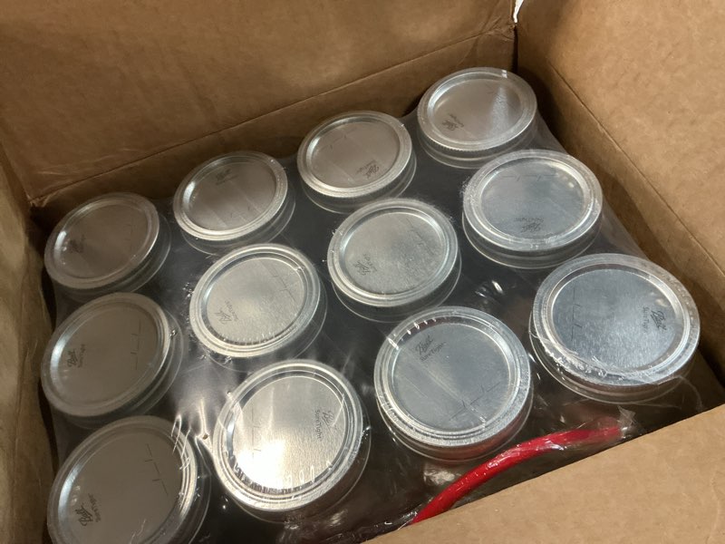 Condition photo showing Good Condition for ball regular mouth mason jars 16 oz. (12 pack) - pint size jars with airtight lids and bands for canning, fermenting, pickling, meal prep or diy decors and projects bundled with peaknip jar opener