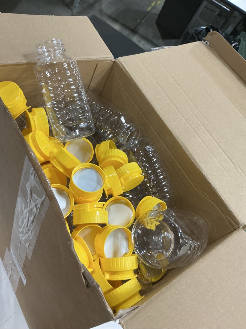 Condition photo showing Good Condition for 48 pcs 12 oz plastic honey bottles clear jars honey dispenser with lids caps containers leak resistant empty refillable squeeze bottle for maple syrup, storing and dispensing