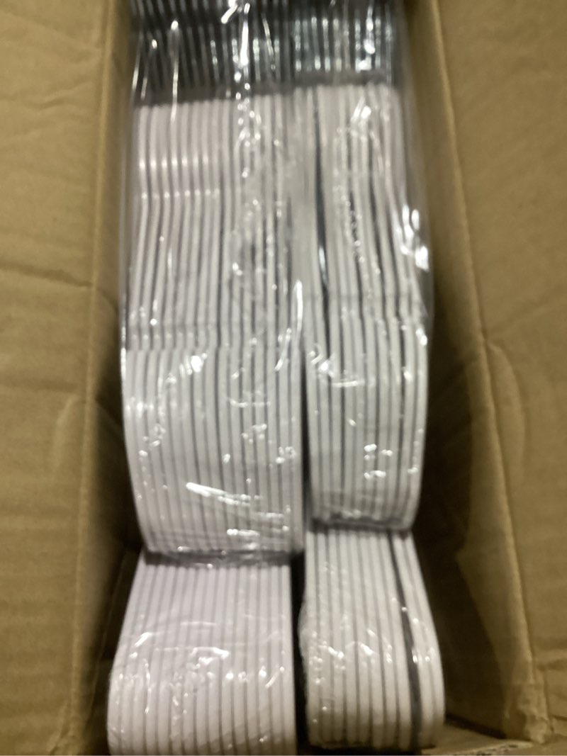 Condition photo showing Good Condition for hangers 50 pack,ultra-thin plastic clothes hangers (17.7 inch) - space-saving slim hangers with non-slip grooves for wardrobe, closet & dorm organization(white) white 17.7inch-50pack