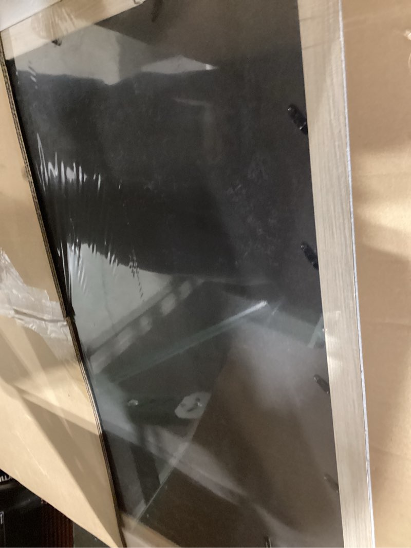 Condition photo showing As Is for Americanflat 28x40 Poster Frame with Polished Plexiglass - Use as 24x36 Frame with Mat or Display 28x40 Photo Without Mat - Epic Collection - Wide Picture Frames for Wall Display - Natural Oak Natural Oak 24x36 with Mat