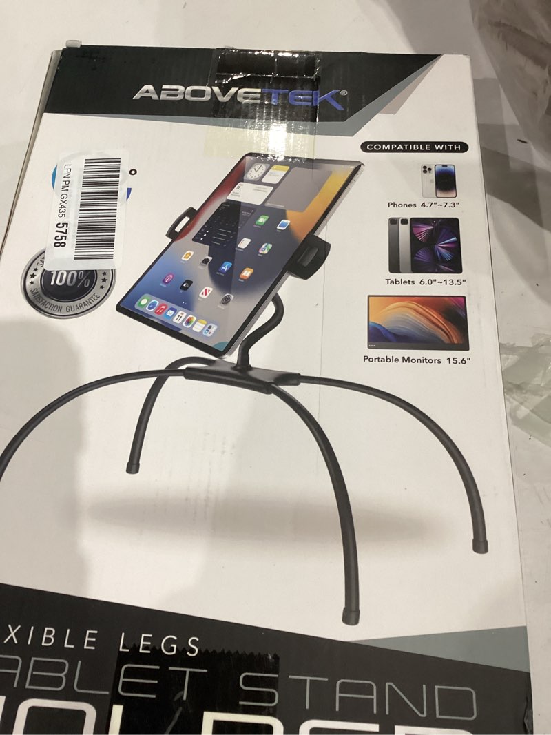 Condition photo showing Good Condition for abovetek ipad holder for bed, adjustable tablet bed stand mount, 360° hands-free kindle holder for reading in bed, compatible w/ 4.7"-15.6" tablets/ipads/kindles/phones/samsung - durable & flexible