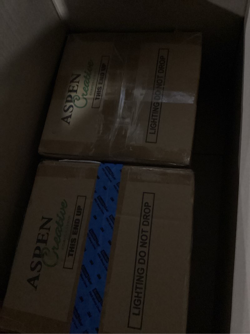Condition photo showing New/Like New for aspen creative 23604-02, 6" clear and white drum replacement glass shade for ceiling fixture, fitter: 5-5/8", 6" d x 3-1/4" h, 2 pack