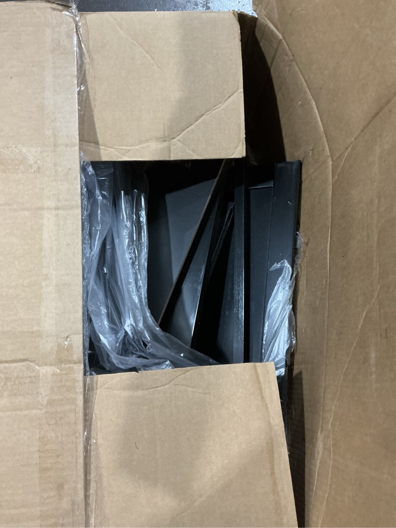 Condition photo showing As Is for 10 Gallons Tilt Out Trash Cabinet, Wooden Garbage Can Cabinet for Kitchen, Tilt Out Laundry Hamper Cabinet, Dog Proof Trash Cabinet Can Free Standing Holder, Black