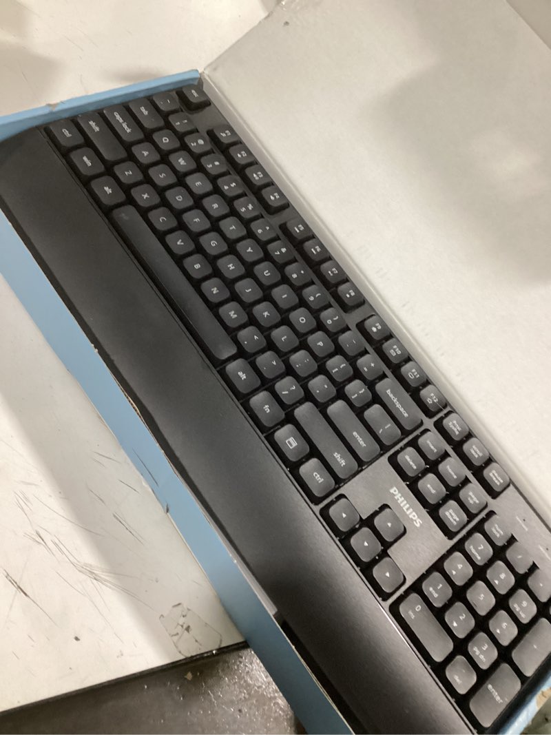 Condition photo showing Good Condition for PHILIPS Wireless Keyboard and Mouse Combo-Ergonomic Keyboard and Mouse Wireless Combo with Silent Design,Plug n' Play,Sleep Mode and 2.4GHz Keyboard for Mac, Windows, Laptop-Black
