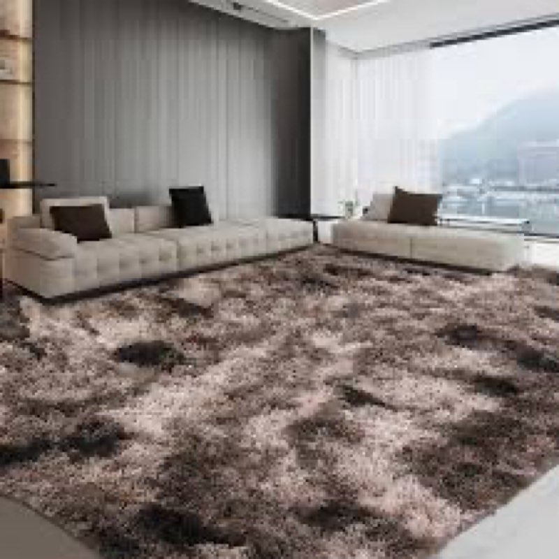 HOMBYS Shaggy Area Rug 12x15 Feet, Ultra Fuzzy Large Plush Faux Fur Carpet for Living Room Bedroom, 