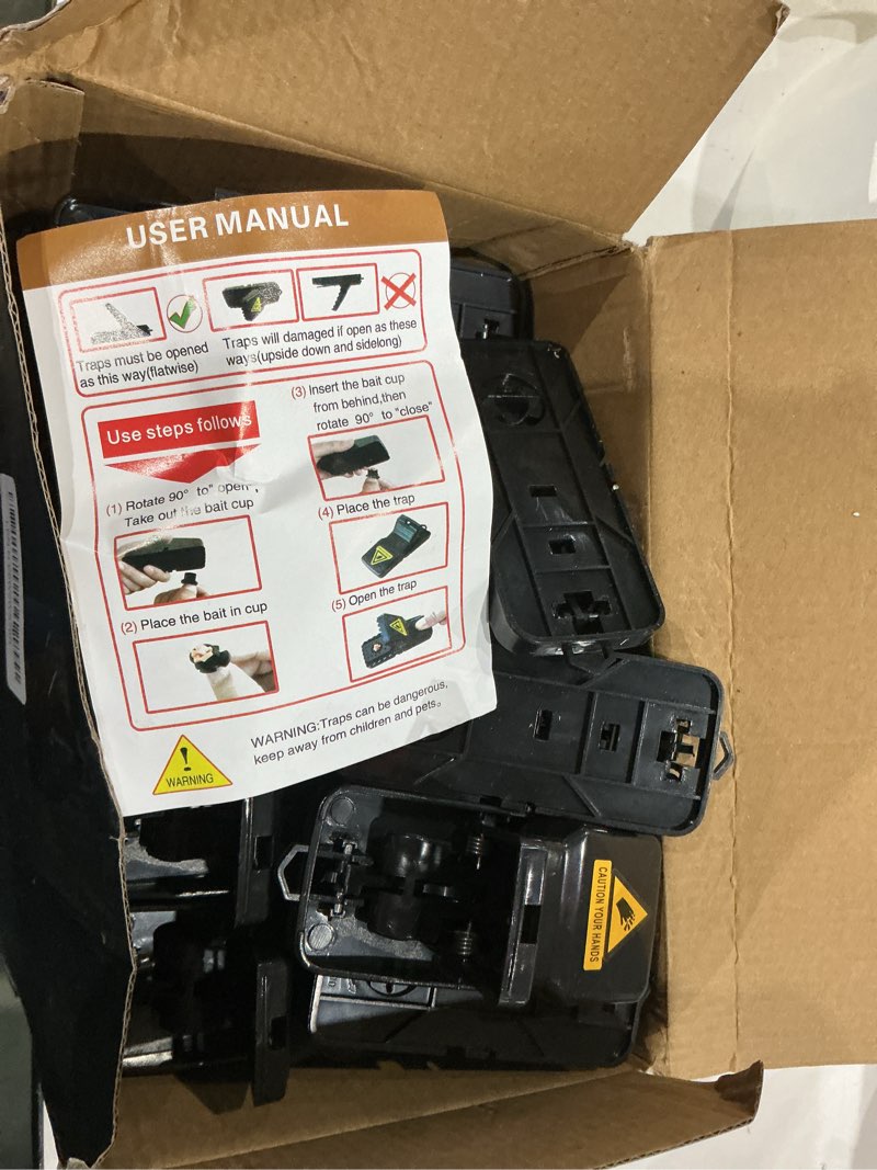 Condition photo showing As Is for 20 pack mouse traps indoor for home,mice traps for house,reusable mouse trap that work,small mice catchers for home indoor, quick set mousetraps effective