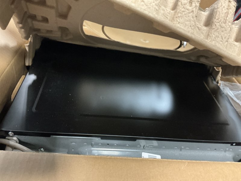 Condition photo showing Good Condition for panasonic countertop microwave oven, 1.2 cu. ft., 1250w, inverter technology with genius sensor, stainless steel - nn-sn67qs