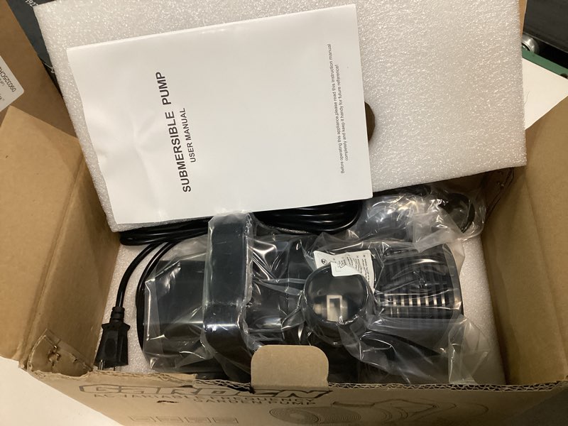 Condition photo showing New/Like New for 4755GPH Submersible Water Pump, 170W Pond Pump 33 ft Lift Height, Submersible Pump Pond with Power Cord 16 ft, Perfect for Waterfall, Water Fountain, Aquarium, Hydroponic