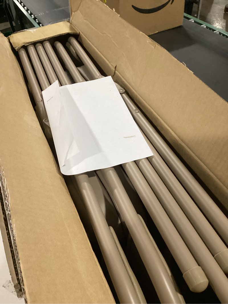 Condition photo showing As Is for Sweetcrispy Folding Chair 6 Pack, Leather Padded Folding Chairs, Sturdy Metal Foldable Chairs, Easy to Use and Store, Outdoor and Indoor, for Home, Office, Party, Comfy Kahki 16 Pack