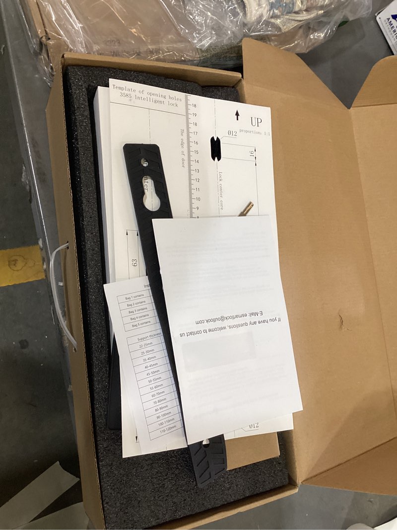 Condition photo showing Good Condition for sliding glass door lock, dhiedas sliding door smart lock with fingerprint rfid keypad bluetooth app electronic digital biometric safety patio door double hook slim mortise lock set with handle