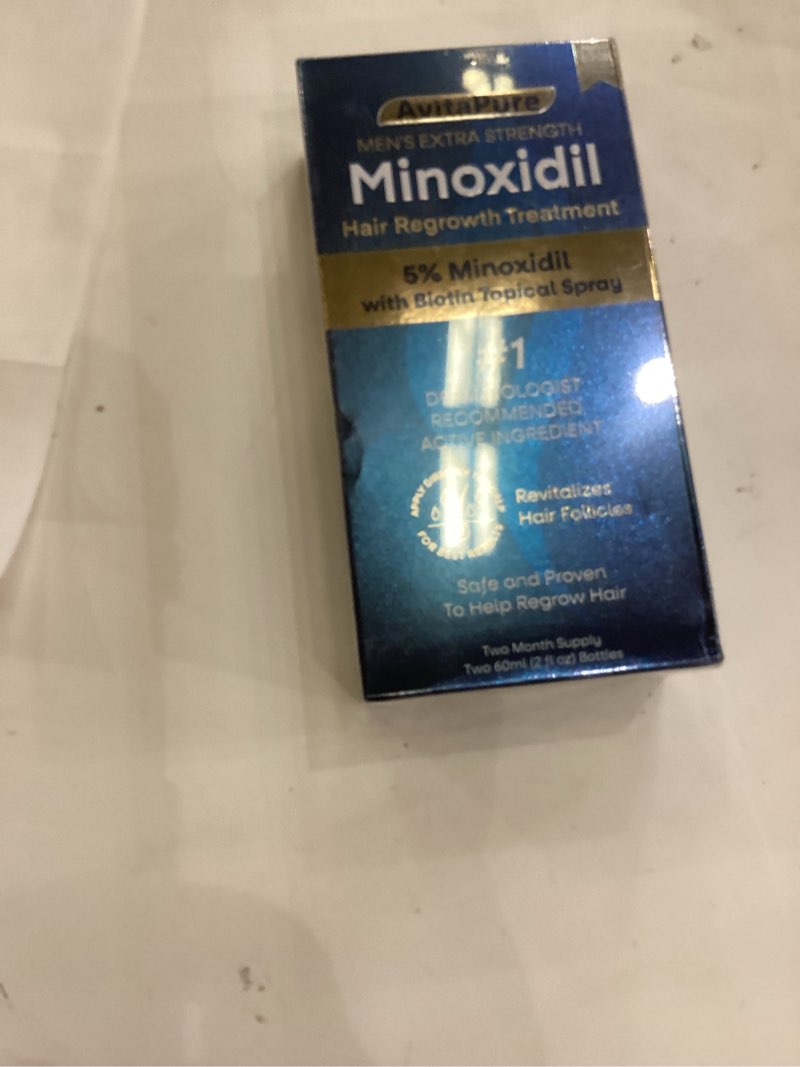 Condition photo showing Good Condition for Minoxidil for Men, 5% Minoxidil for Men Beard Growth Oil, Minoxidil 5 Percent Hair Growth Serum, Extra Strength Hair Loss Treatments for Men Hair Beard Mustache Regrowth (2Pack)