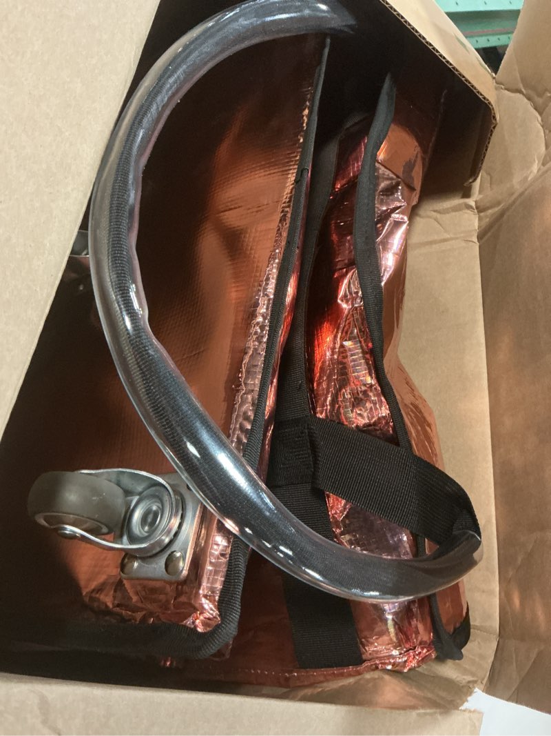 Condition photo showing Good Condition for reusable grocery bag on wheels large capacity shopping trolley foldable rolling tote bag with heavy duty handle for travel rose gold large