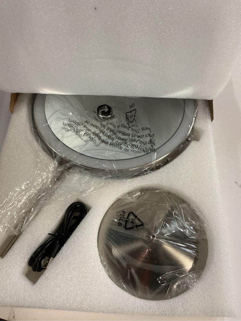 Condition photo showing New/Like New for Hasipu 10” LED Makeup Mirror with 1X/10X Magnification - Rechargeable Vanity Mirror, 3 Color Modes, Touch Control, 360° Rotation & Height Adjustable Nickel Nickel 5"L x 18"W