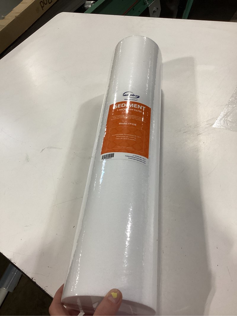 Condition photo showing New/Like New for ispring fp25b whole house water filter cartridge | 5-micron pp sediment removal, 4.5" x 20" industry-standard size, fits ispring wgb32b & who32b series whole home water filters singe stage sediments 1