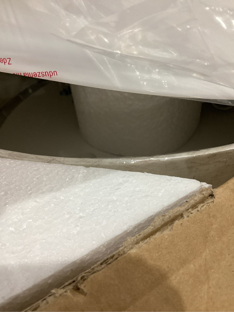 Condition photo showing Good Condition for 18'' flush mount ceiling light modern farmhouse drum ceiling light fixture with linen fabric shade 3-light drum ceiling lighting round semi flush lighting for bedroom hallway living room 18 inch