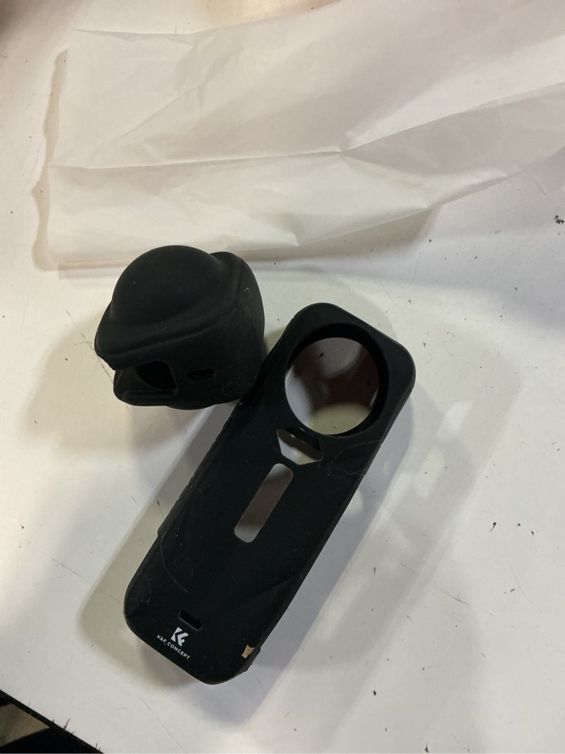 Condition photo showing Good Condition for k&f concept black silicone sleeve case for insta360 x5, soft protective case with lens cover, battery side open, all-round protect action camera accessories