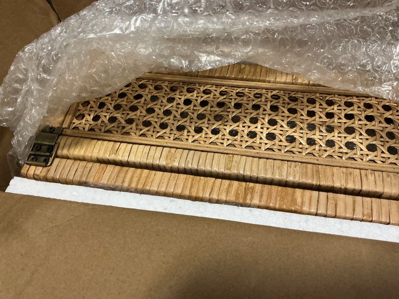 Condition photo showing Good Condition for huaxin craft h rattan decorative box with lid, rectangular woven with glass for display, set of 2 wicker for decor 12.2"l x 7"w x 5.1"h