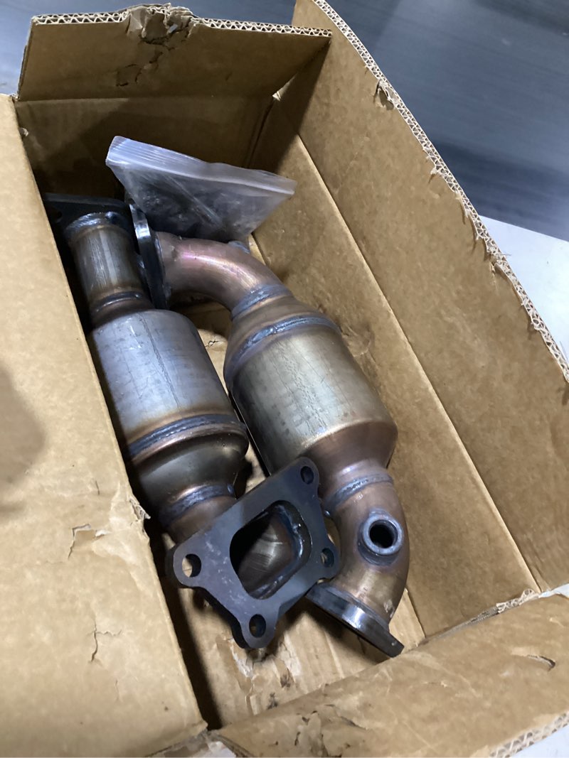 Condition photo showing As Is for Front Left Right Catalytic Converter Compatible with 2014 2015 2016 2017 2018 Chevrolet Impala V6 3.6L, 2013 2014 2015 2016 Cadillac XTS V6 3.6L, Direct-fit 13-16 Cadillac xts front cat kit 3.6