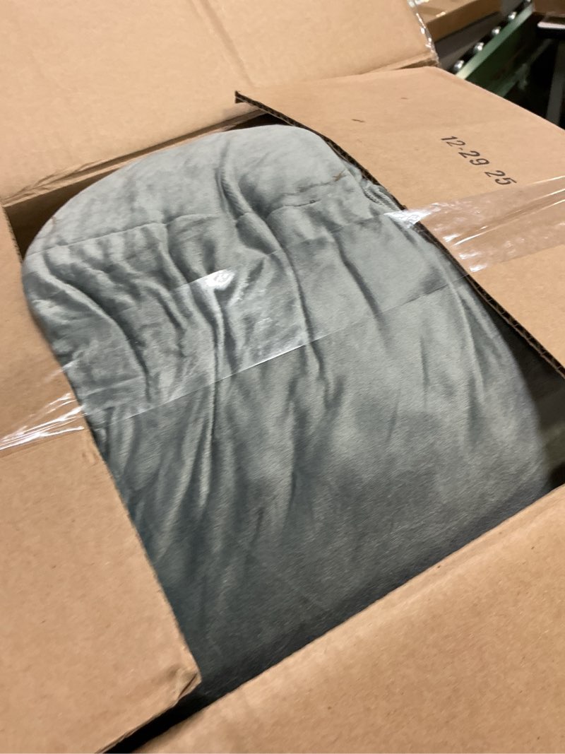 Condition photo showing As Is for Reading Pillows for Sitting in Bed Adult, Back Pillow for Bed Sitting Up, Backrest Pillows with Shredded Foam for Adult&Teens, Support Pillow with Arms for Beds, Couch, Floor, 18in, Grey Grey Standard-M(18inch)