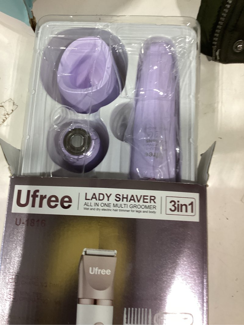 Condition photo showing Good Condition for ufree bikini trimmer electric razors for women, rechargeable pubic body hair trimmer electric shaver for legs body hair, bikini shaver ipx7 waterproof, gifts for women, purple
