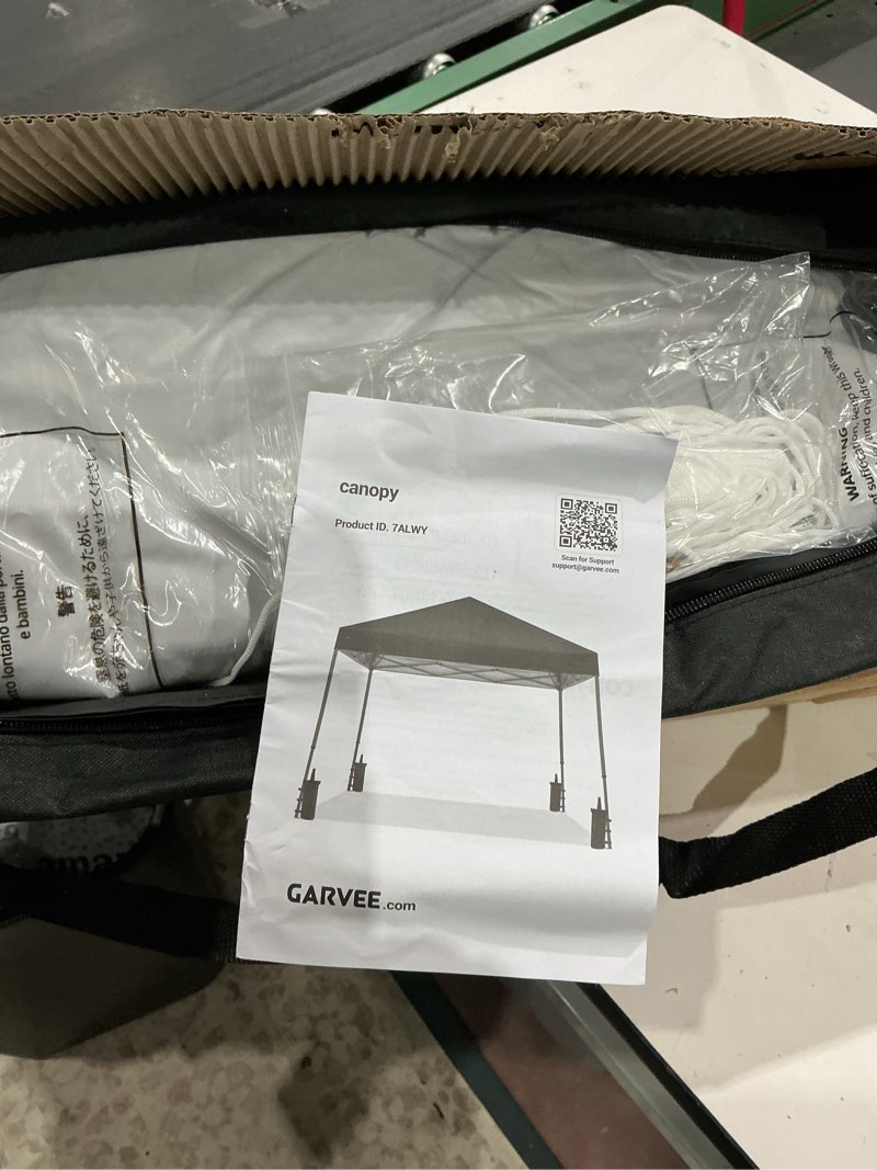 Condition photo showing Good Condition for similar white garvee 20x20x119  ft slant leg pop up canopy tent,top outdoor patio gazebo shelter with carrying bag, portable instant shade for backyard, garden & outdoor events