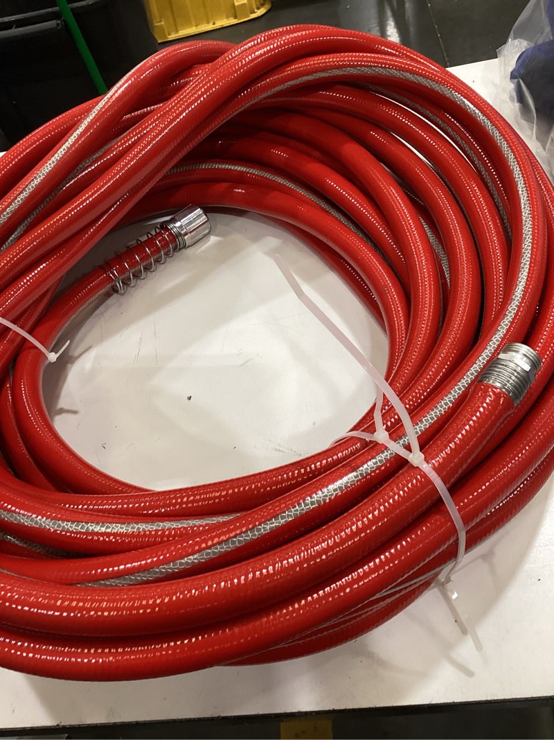 Condition photo showing As Is for neverkink xp teknor apex 3/4-in x 100-ft contractor-duty kink free vinyl red coiled hose