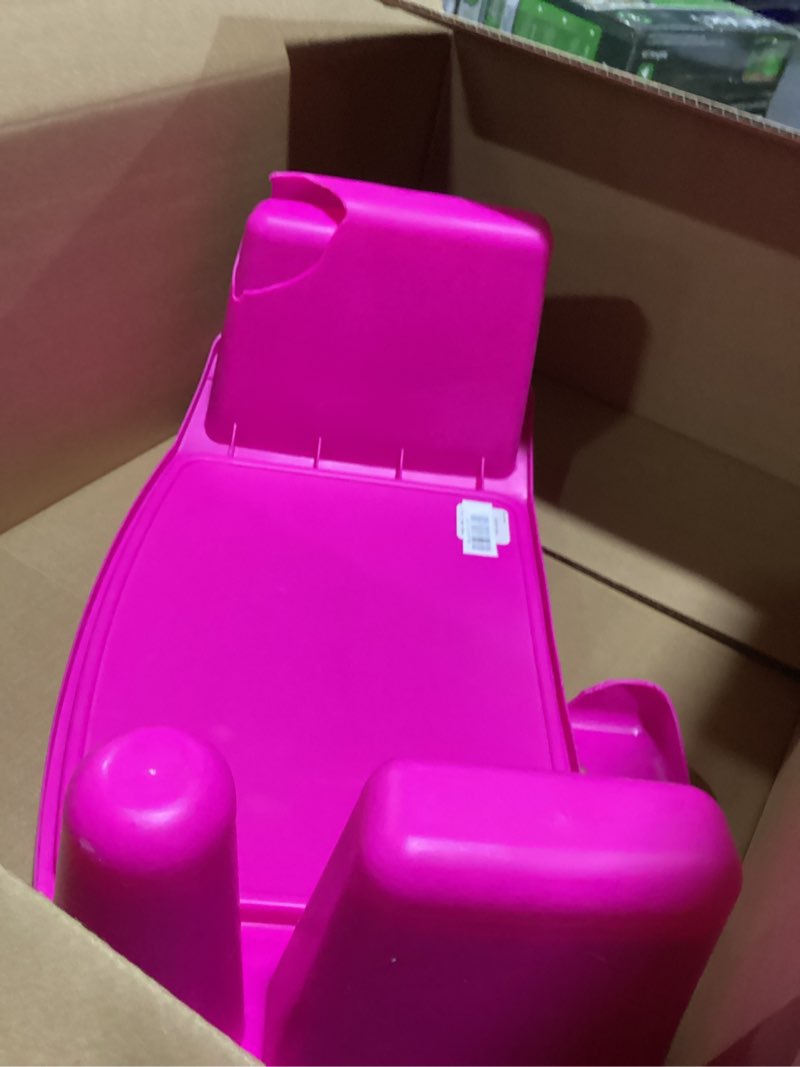 Condition photo showing As Is for Mind Reader Kids Lap Desk, Portable Activity Tray with Side Storage, Stackable Plastic Desk for Drawing, Snacks, Study, Set of 2, Pink