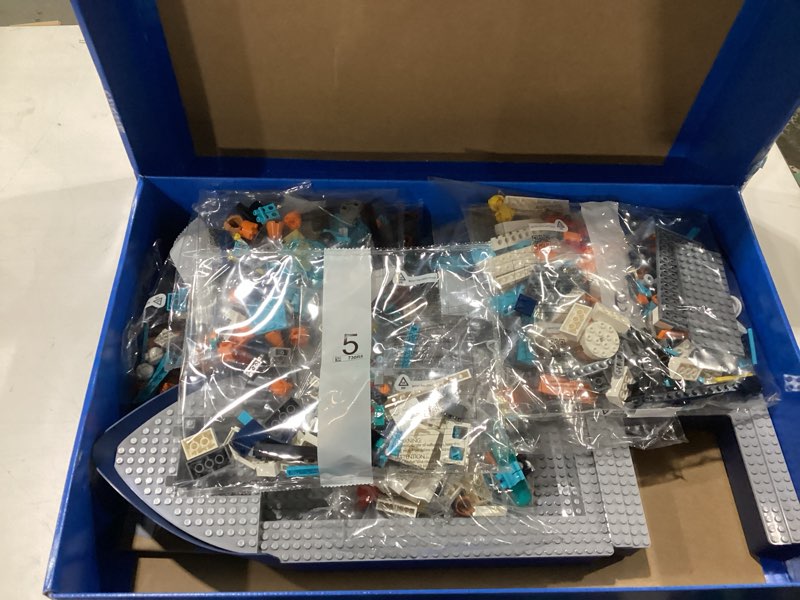Condition photo showing New/Like New for LEGO City Arctic Explorer Ship 60368 Building Toy Set, Fun Toy Gift for 7 Year Old Boys and Girls, with a Floatable Boat, Helicopter, Dinghy, ROV Sub, Viking Shipwreck, 7 Minifigures and an Orca Standard Packaging