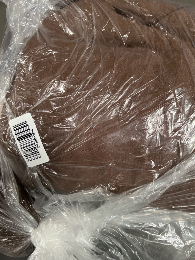 Condition photo showing New/Like New for european linen duvet cover, king/cal king, espresso