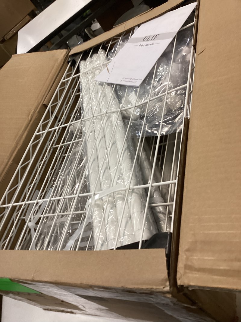 Condition photo showing Good Condition for Ulif E1 Heavy Duty Closet Garment Rack, 6 Tiers Adjustable Metal Freestanding Expandable Clothing Storage with 4 Hanger Rods, Easy to Assemble Wardrobe, 71.4" H x (70" - 88.2") L x 14" D, White
