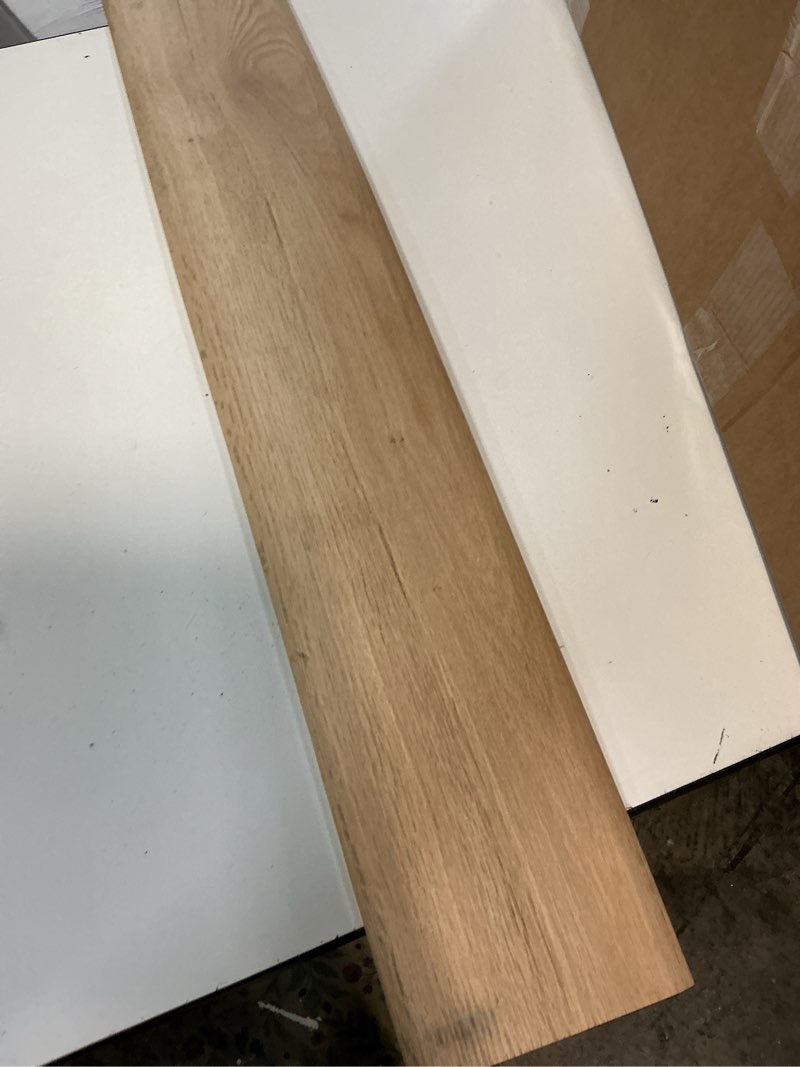 Condition photo showing Good Condition for wonderjune door transition strip wood threshold transition unfinished solid red oak interior threshold doorways reducer threshold (36 x 6.5 x 0.5 inches)