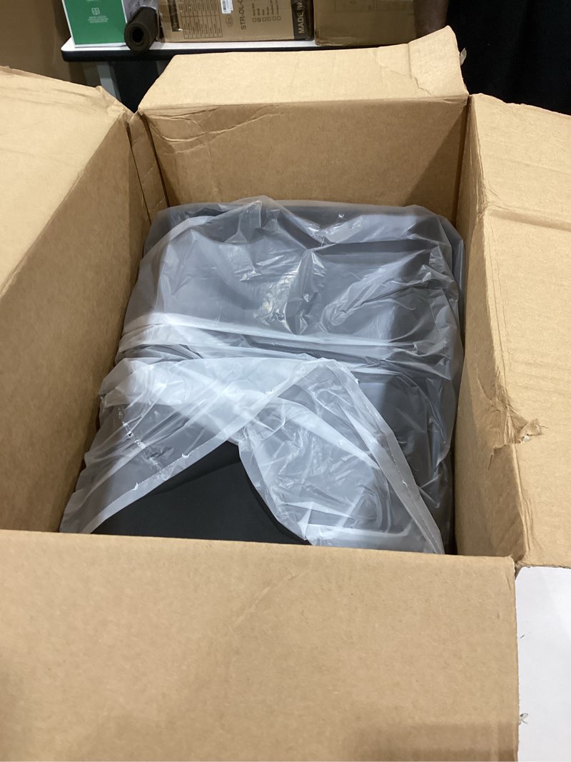 Condition photo showing Good Condition for rubbermaid commercial wastebasket trash container, 41qt/10.25 gal, plastic, black, stackable trash can for bedroom/bathroom/office, fits under desk/sink/cabinet 10.25 gallons black 1